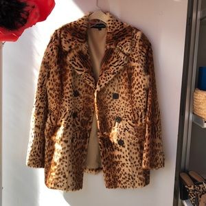 Adrienne Landau leopard / cheetah fur coat
